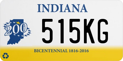 IN license plate 515KG