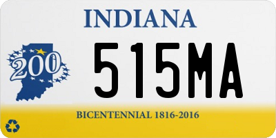 IN license plate 515MA