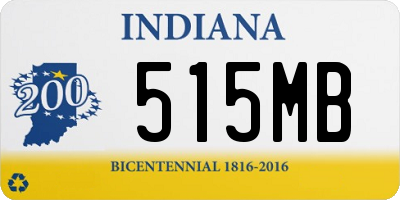 IN license plate 515MB