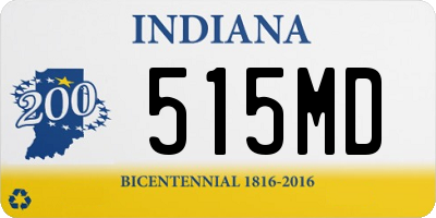 IN license plate 515MD