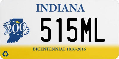 IN license plate 515ML