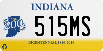 IN license plate 515MS