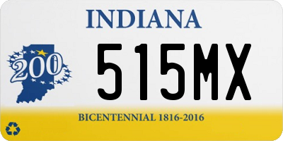 IN license plate 515MX