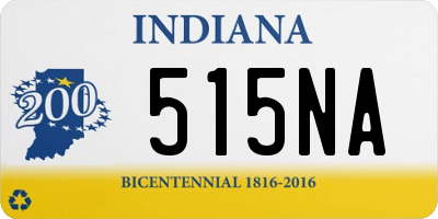 IN license plate 515NA