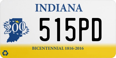 IN license plate 515PD