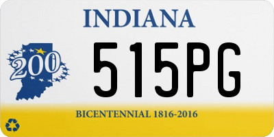 IN license plate 515PG