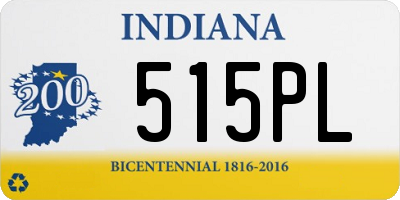 IN license plate 515PL