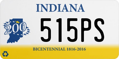 IN license plate 515PS