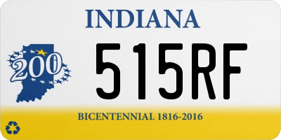 IN license plate 515RF