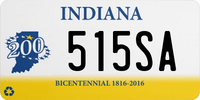 IN license plate 515SA