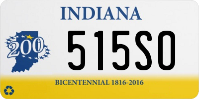 IN license plate 515SO