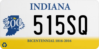 IN license plate 515SQ