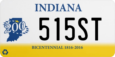 IN license plate 515ST