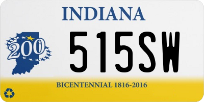 IN license plate 515SW