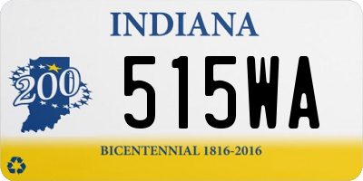 IN license plate 515WA