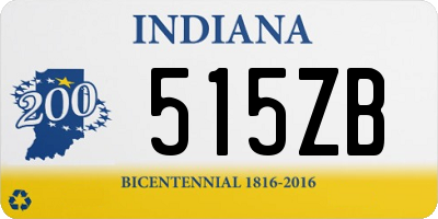 IN license plate 515ZB