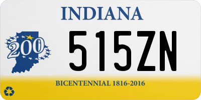 IN license plate 515ZN