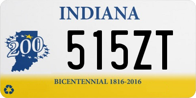 IN license plate 515ZT