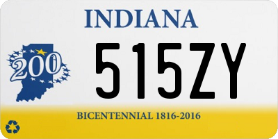 IN license plate 515ZY