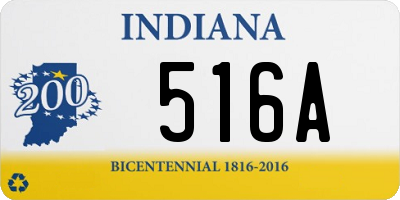 IN license plate 516A