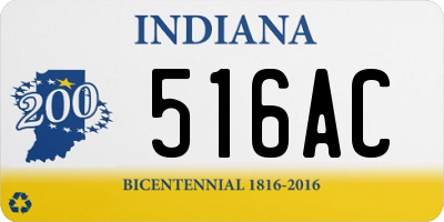 IN license plate 516AC