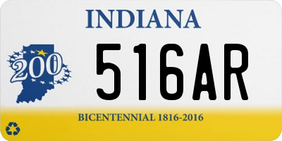 IN license plate 516AR