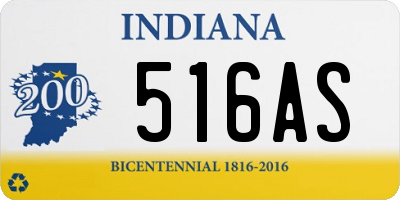 IN license plate 516AS