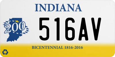 IN license plate 516AV