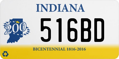 IN license plate 516BD