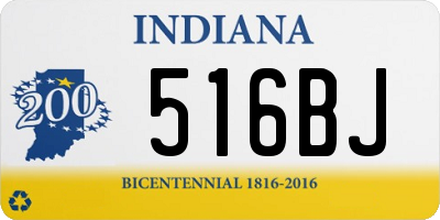 IN license plate 516BJ