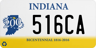 IN license plate 516CA