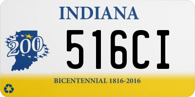 IN license plate 516CI