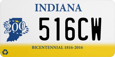 IN license plate 516CW