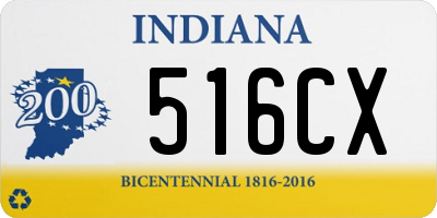 IN license plate 516CX