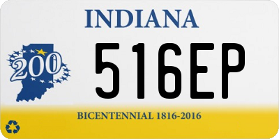 IN license plate 516EP