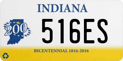 IN license plate 516ES