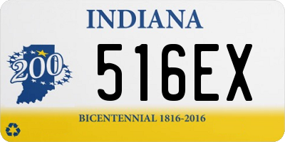 IN license plate 516EX