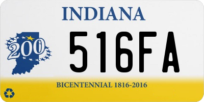 IN license plate 516FA