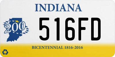 IN license plate 516FD