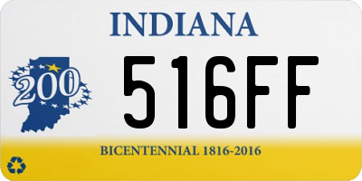 IN license plate 516FF