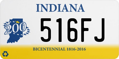 IN license plate 516FJ