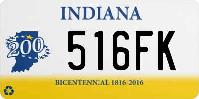 IN license plate 516FK