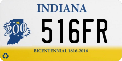 IN license plate 516FR