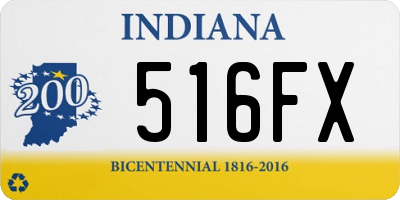 IN license plate 516FX