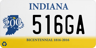 IN license plate 516GA