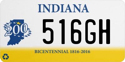 IN license plate 516GH