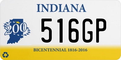 IN license plate 516GP