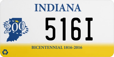 IN license plate 516I