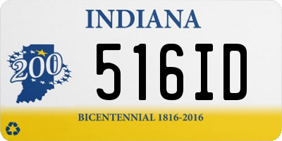 IN license plate 516ID