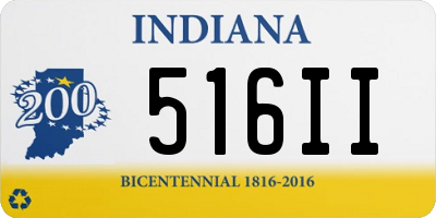 IN license plate 516II